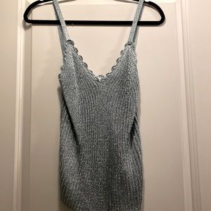 GANNI party top! Shimmer blue top - worn once on New Year’s Eve!